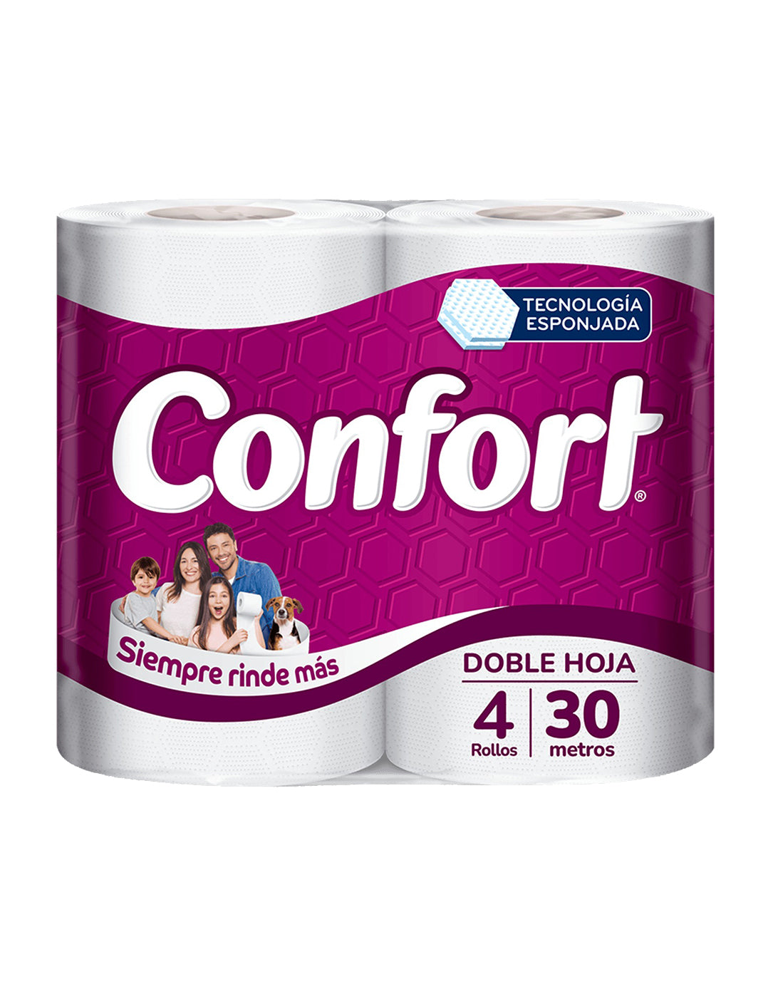 Confort Papel Higienico Doble Hoja 30 metros 4 rollos - Puntolimpieza